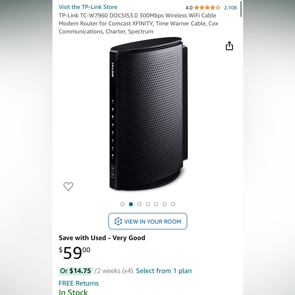 TP-Link Wireless Modem Router - Picture 2 of 2